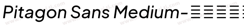 Pitagon Sans Medium字体转换